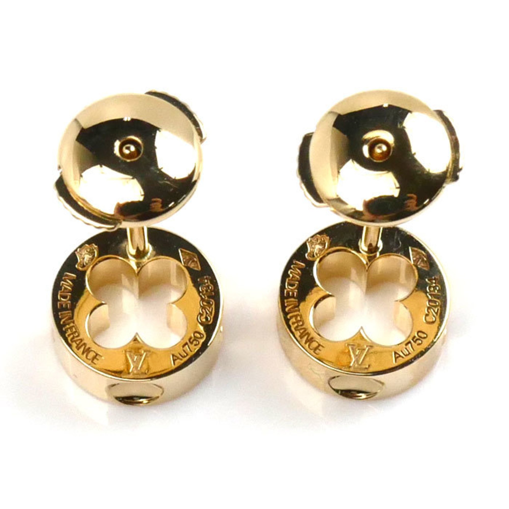 LOUIS VUITTON Louis Vuitton K18YG Yellow Gold Earrings Empreinte Q96578 2.9g Women's