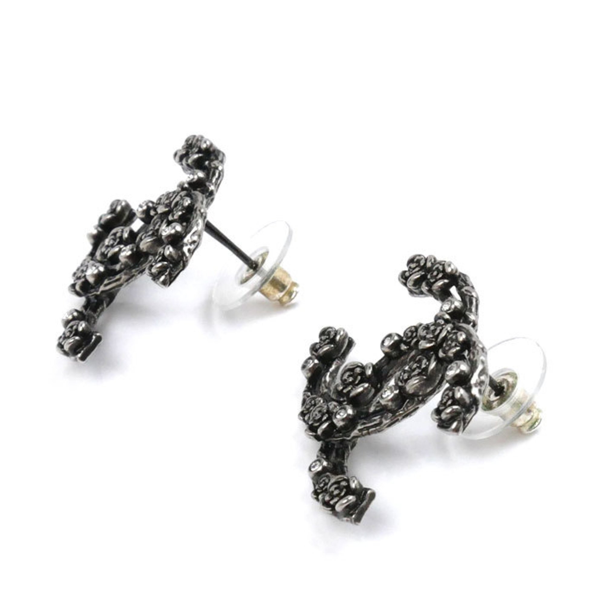 CHANEL Metal Coco Mark Camellia Earrings for Women