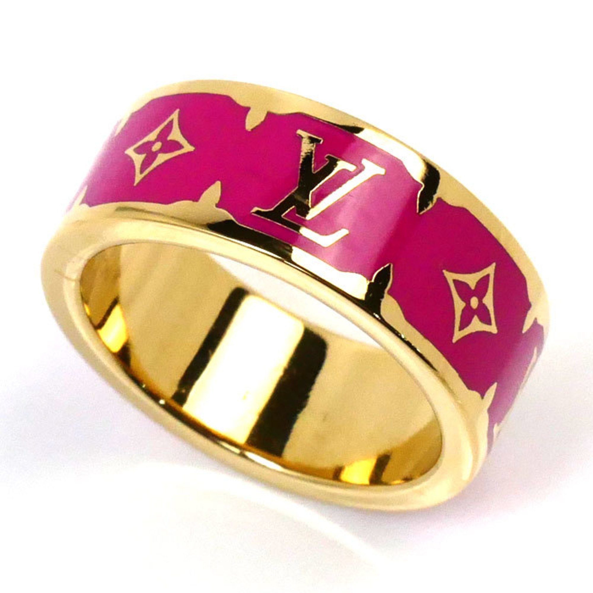 LOUIS VUITTON Louis Vuitton GP Ring Nano Gram Enamel M1125M Size 13 Women's