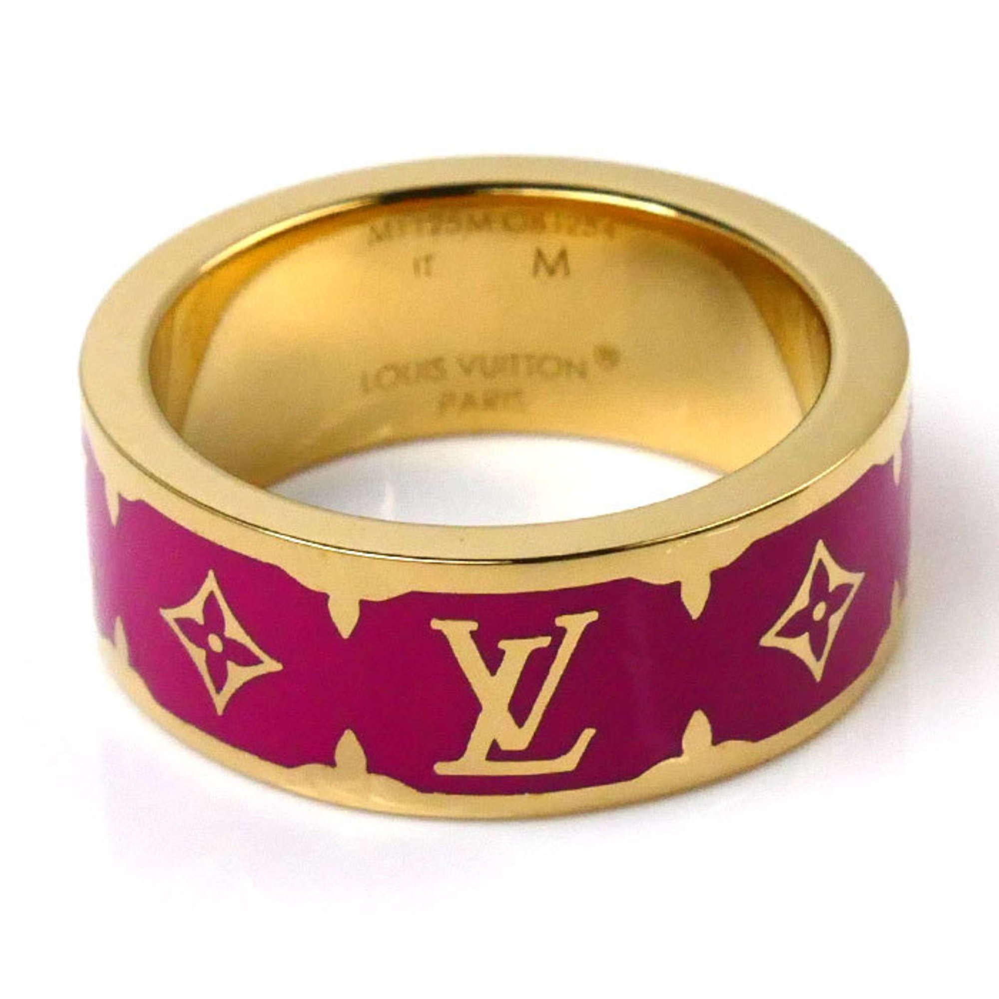 LOUIS VUITTON Louis Vuitton GP Ring Nano Gram Enamel M1125M Size 13 Women's