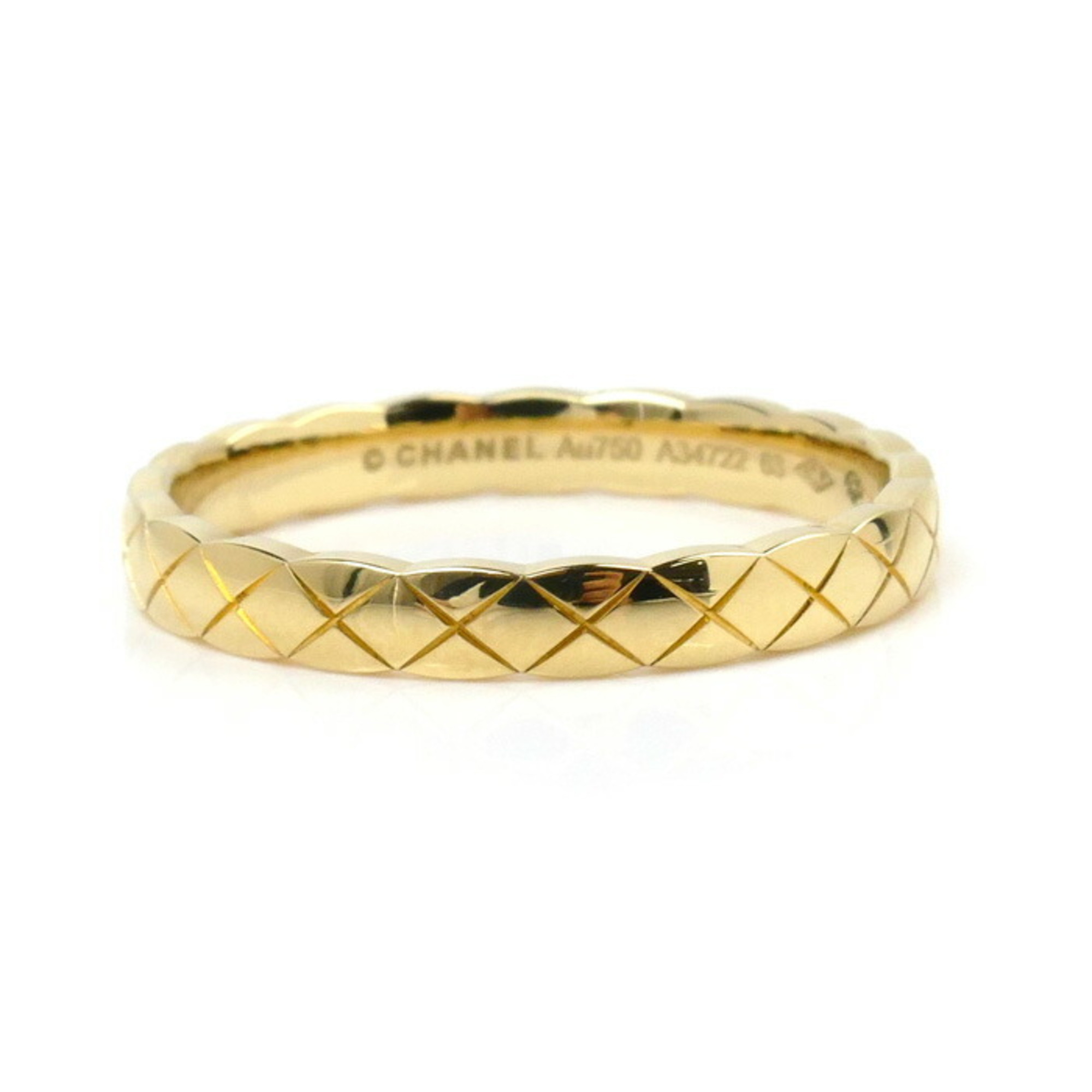 CHANEL K18YG Yellow Gold Coco Crush Ring J11794 Size 22 63 4.6g Unisex