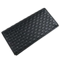 GUCCI Micro Guccissima Long Wallet Black 544479 Outlet Men's