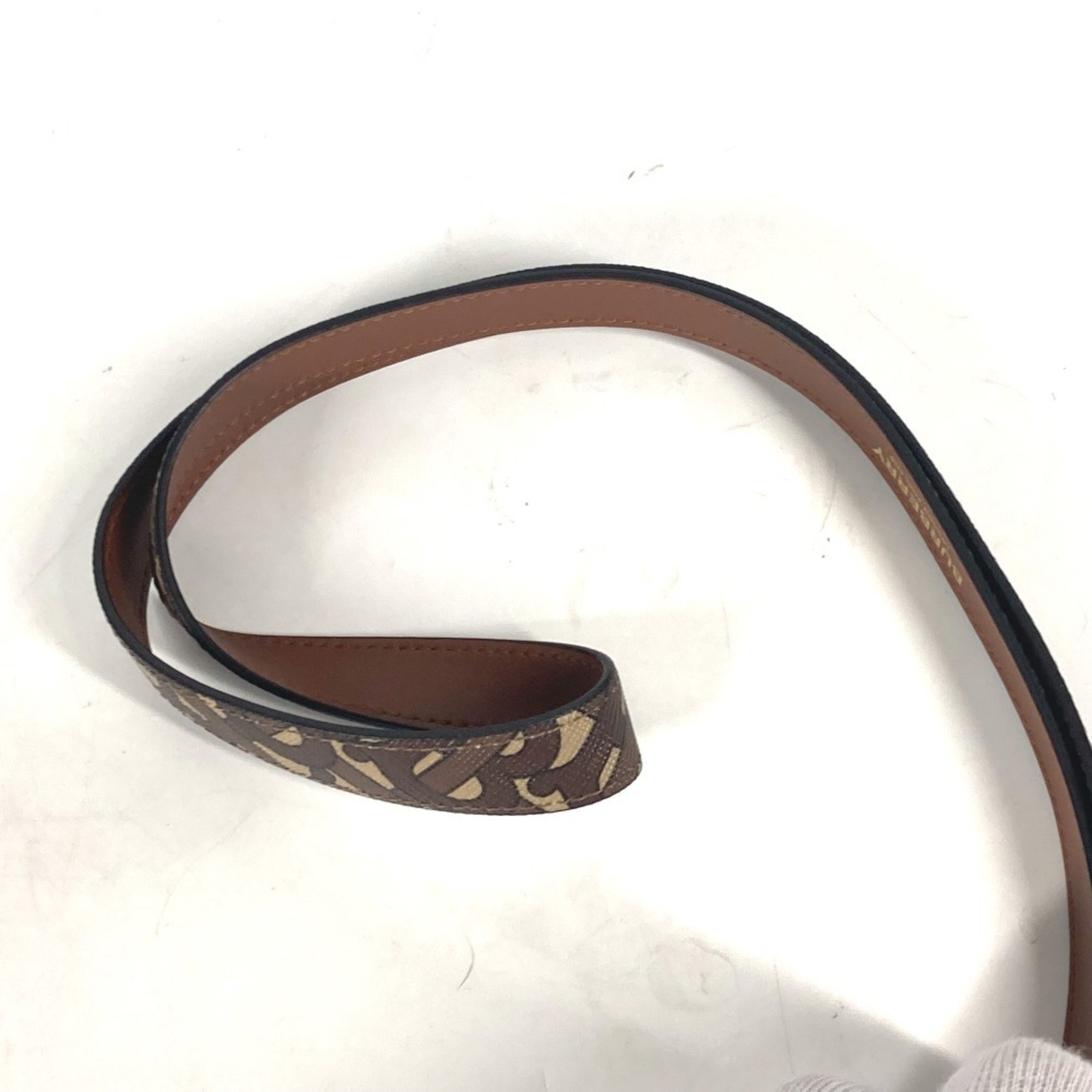 BURBERRY 8025468 TB Neck Strap Leather Men's Women's Brown