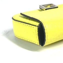 FENDI 7AR763 Bucket-shaped Nano Bucket Bag Charm Keychain Leather Women's Yellow