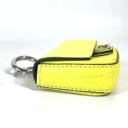 FENDI 7AR763 Bucket-shaped Nano Bucket Bag Charm Keychain Leather Women's Yellow