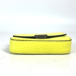 FENDI 7AR763 Bucket-shaped Nano Bucket Bag Charm Keychain Leather Women's Yellow