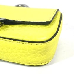 FENDI 7AR763 Bucket-shaped Nano Bucket Bag Charm Keychain Leather Women's Yellow