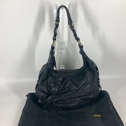 FENDI Shoulder Bag Leather Women's Black