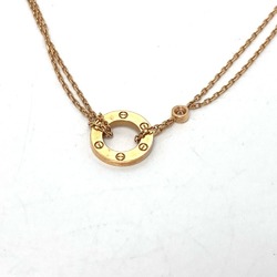 CARTIER Cartier Love Circle Diamond Necklace Accessory K18PG Ladies Gold