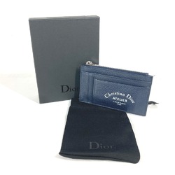 Christian Dior Dior Wallet Coin Purse Bicolor Atelier Fragment Case Wallet/Coin Leather Men's Women's Navy