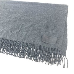 Christian Dior Dior 11C0005A0458 Leather Tag Large Scarf Blanket Cashmere Men's Women's Gray