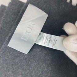 Christian Dior Dior 11C0005A0458 Leather Tag Large Scarf Blanket Cashmere Men's Women's Gray