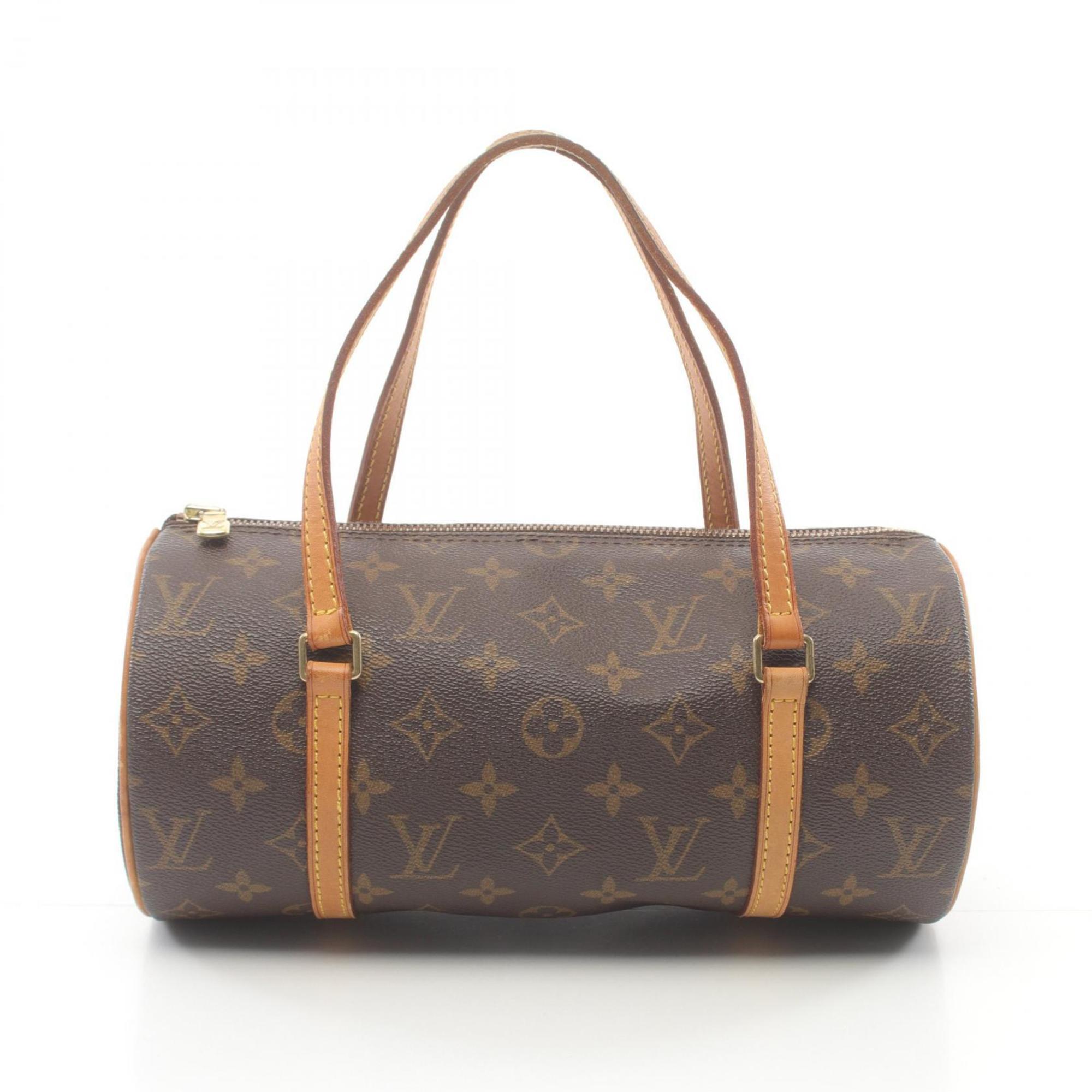 Louis Vuitton Papillon 26 Monogram Handbag Bag Coated Canvas Leather Women's Brown M51386