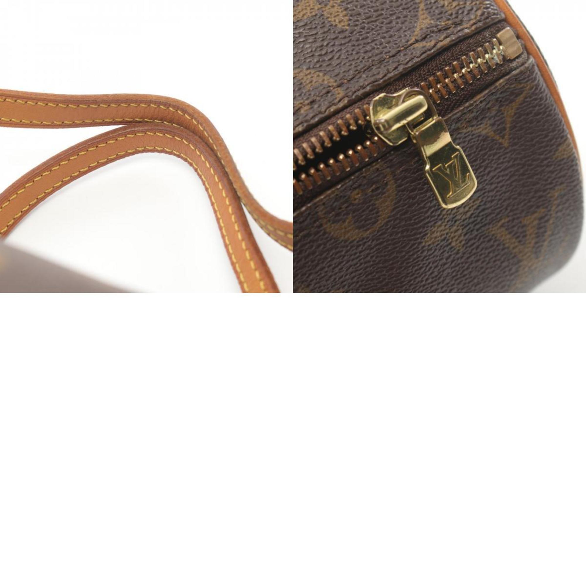 Louis Vuitton Papillon 26 Monogram Handbag Bag Coated Canvas Leather Women's Brown M51386