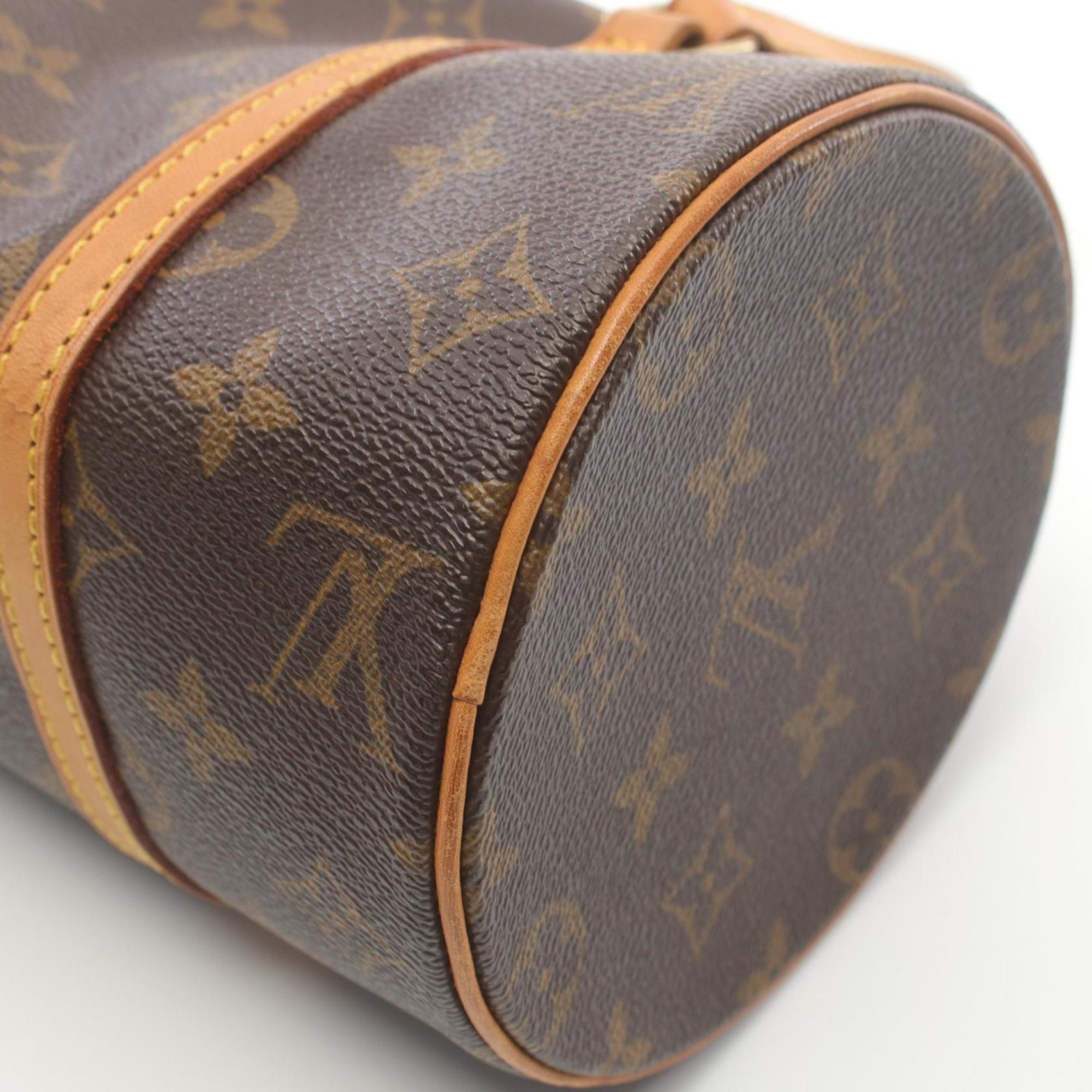 Louis Vuitton Papillon 26 Monogram Handbag Bag Coated Canvas Leather Women's Brown M51386