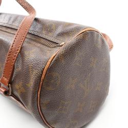 Louis Vuitton Papillon 26 Monogram Handbag Bag Coated Canvas Leather Women's Brown M51366