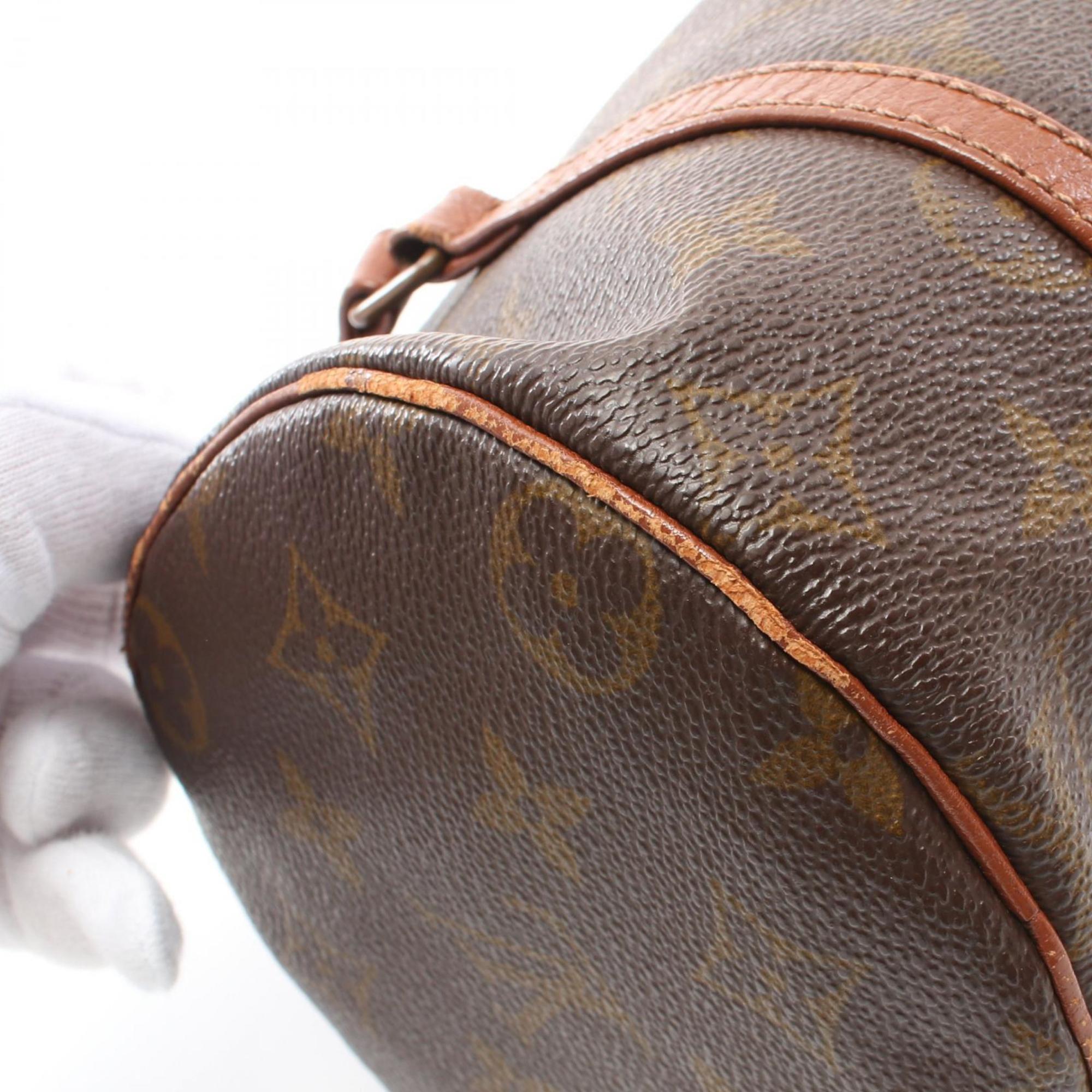 Louis Vuitton Papillon 26 Monogram Handbag Bag Coated Canvas Leather Women's Brown M51366