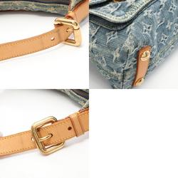 Louis Vuitton LOUIS VUITTON Baggy PM Monogram Denim Shoulder Bag Leather Women's Blue M95049