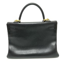 HERMES Kelly 35 Inner Stitching Handbag Ardennes Women's G Hardware Black