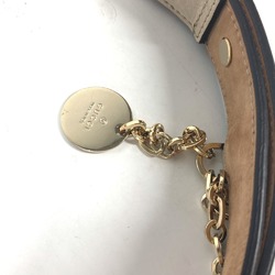 GUCCI 307971 W Chain Belt Suede Women's Beige