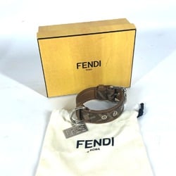 FENDI 8AC016 Zucca Dog Collar for Dogs, Pets, Doggies, Leather, Men's, Women's, Brown