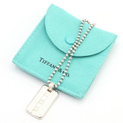 Tiffany Necklace Atlas Bar Pendant SV Sterling Silver 925 Ball Chain Women Men Unisex TIFFANY & CO