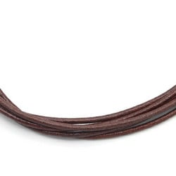 BVLGARI 5-row choker necklace in dark brown leather and metal for men women