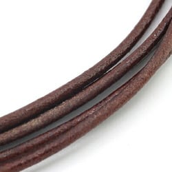 BVLGARI 5-row choker necklace in dark brown leather and metal for men women