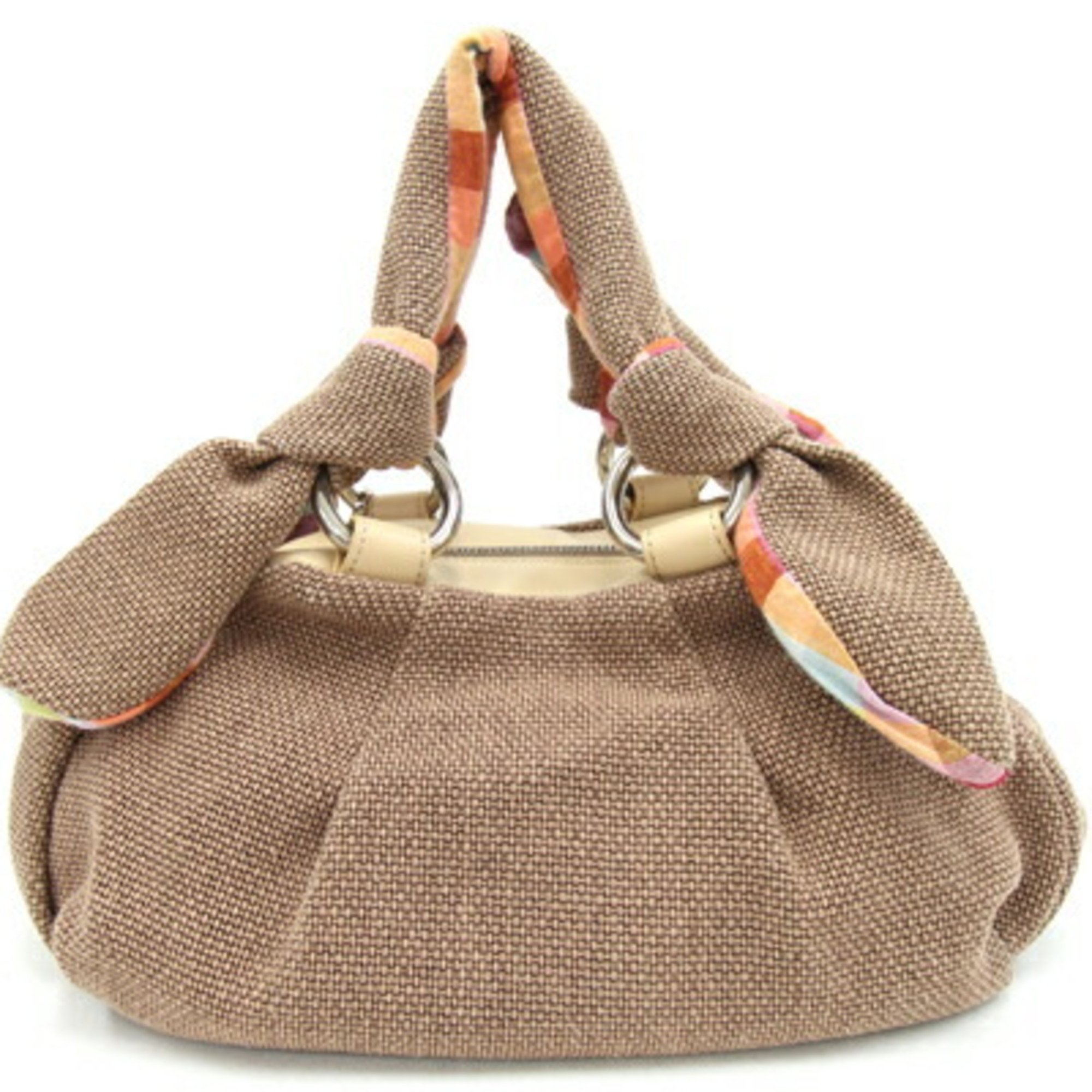 Vivienne Westwood Handbag Brown Canvas Boston Bag Bear Women's