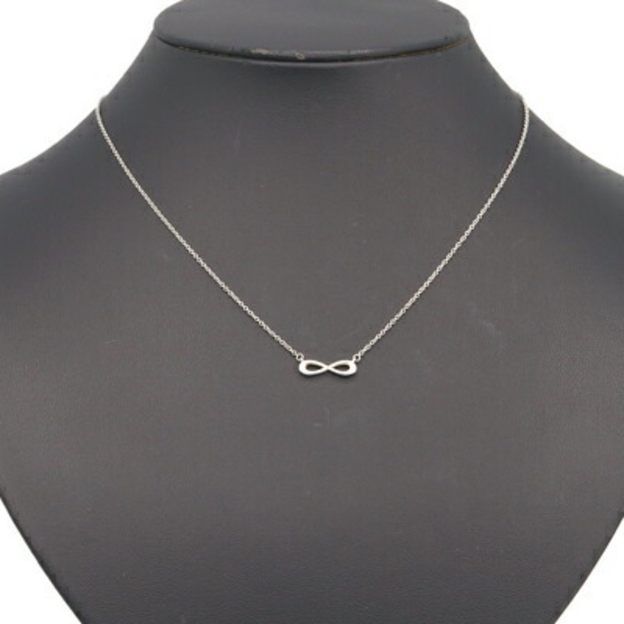 Tiffany Necklace Infinity SV Sterling Silver 925 Pendant Choker Women's TIFFANY & CO