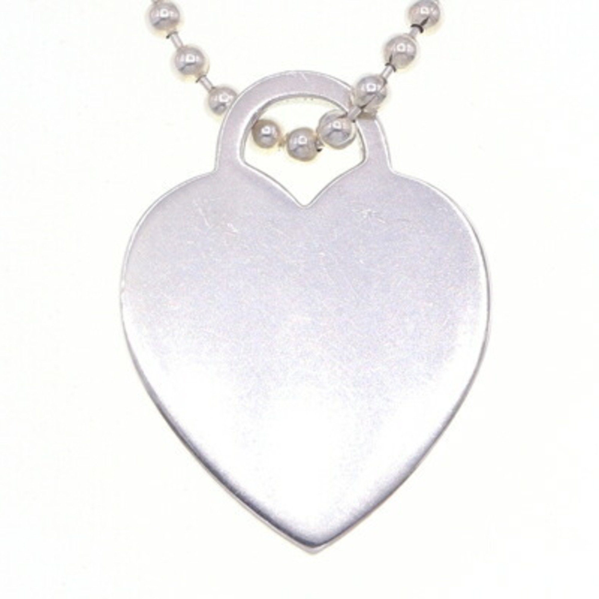 Tiffany Necklace Return to Heart Tag SV Sterling Silver 925 Pendant Long Ball Chain Women's TIFFANY & CO