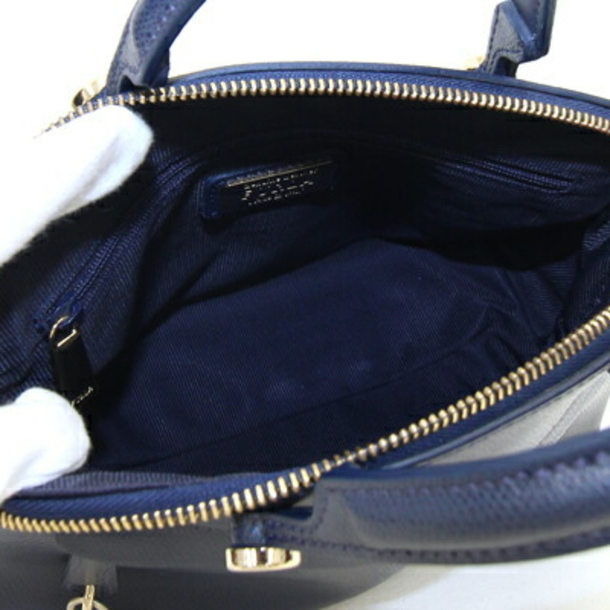 FURLA Handbag Piper G6865 Navy Leather Shoulder Bag Crossbody Women's