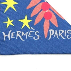 Hermes Scarf Muffler Twilly CARRES VOLANTS Flying Carre Blue Multicolor 100% Silk Fashion Women's HERMES