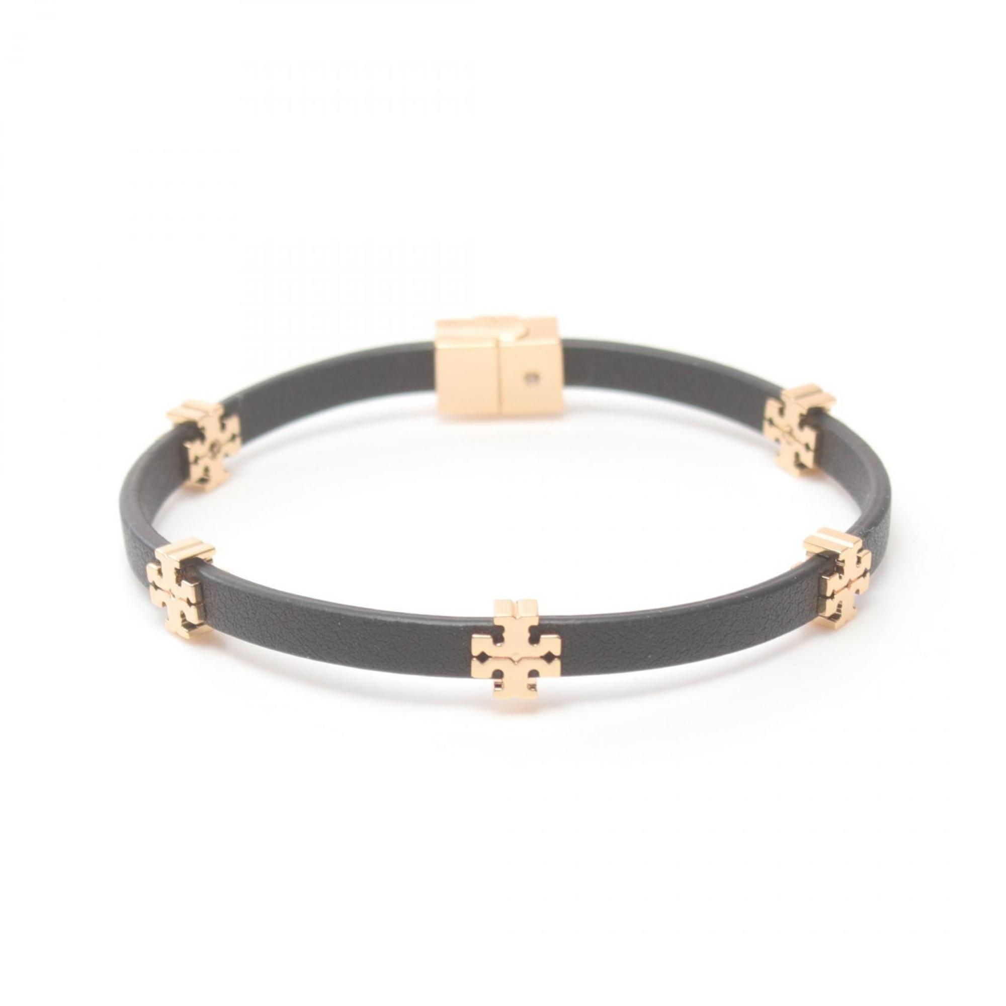 Tory Burch ELEANOR Bracelet GP (Gold Plated) Leather Women's Gold Black 160150720M L