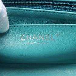 CHANEL Matelasse 20 Shoulder Bag, Lambskin, Women's, Navy, Green, Khaki, A69900