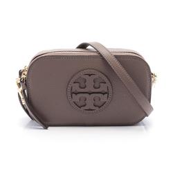 Tory Burch MILLER MINI CROSSBODY Mirror Shoulder Bag Leather Women's Beige 145667093