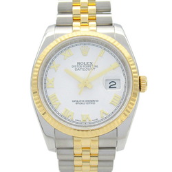 Rolex Datejust Random Number Wristwatch K18 (Yellow Gold) Stainless Steel Men's White RO 116233