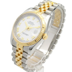 Rolex Datejust Random Number Wristwatch K18 (Yellow Gold) Stainless Steel Men's White RO 116233