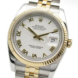 Rolex Datejust Random Number Wristwatch K18 (Yellow Gold) Stainless Steel Men's White RO 116233