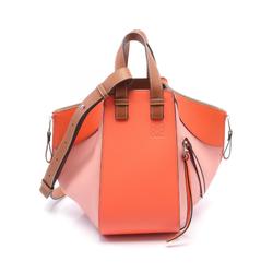 LOEWE HAMMOCK SMALL Hammock Small Handbag Bag Leather Women's Orange Pink Brown 38730JS35