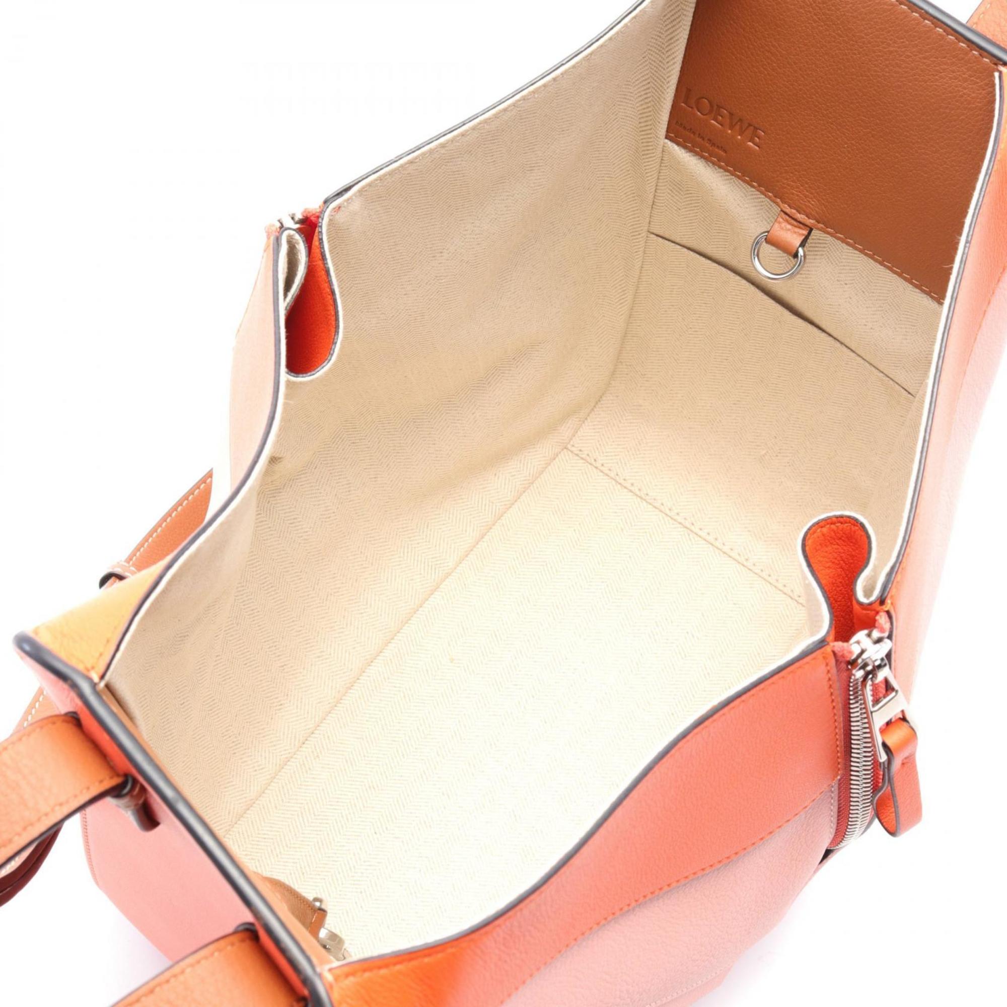 LOEWE HAMMOCK SMALL Hammock Small Handbag Bag Leather Women's Orange Pink Brown 38730JS35