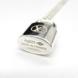 Louis Vuitton LOUIS VUITTON Lockit Learn Necklace Silver 925 Men's Women's D03273