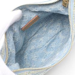 Louis Vuitton LOUIS VUITTON Loop Monogram Shoulder Bag Denim Leather Women's Blue M24846