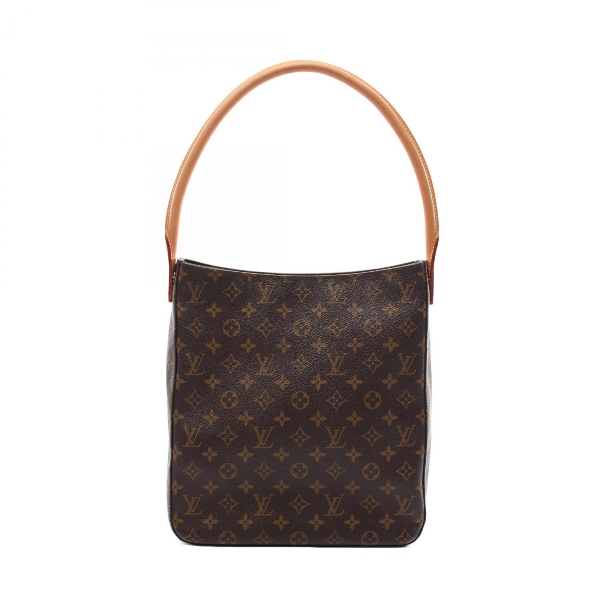 Louis Vuitton LOUIS VUITTON Looping GM Monogram Shoulder Bag Coated Canvas Leather Women's Brown M51145