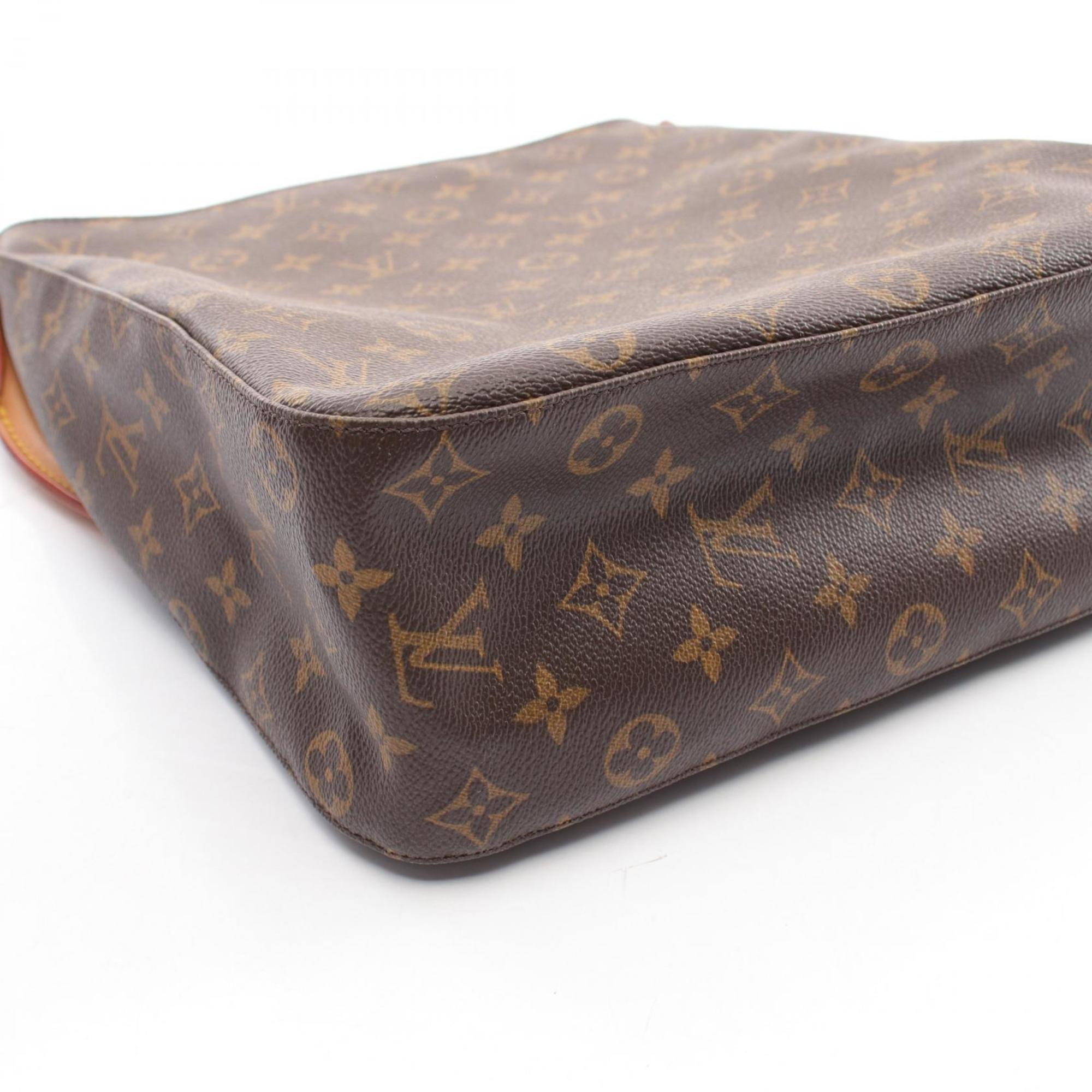 Louis Vuitton LOUIS VUITTON Looping GM Monogram Shoulder Bag Coated Canvas Leather Women's Brown M51145