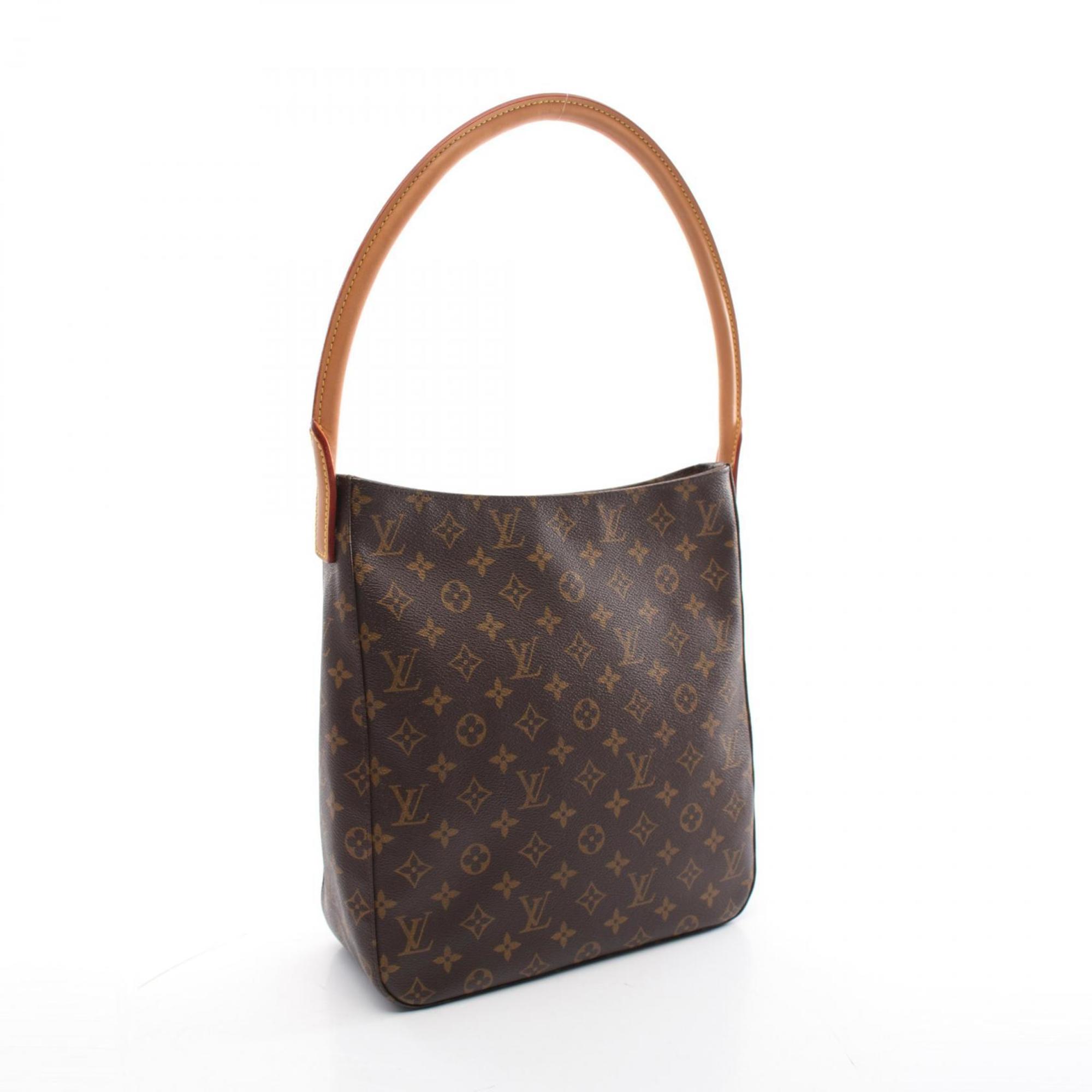 Louis Vuitton LOUIS VUITTON Looping GM Monogram Shoulder Bag Coated Canvas Leather Women's Brown M51145