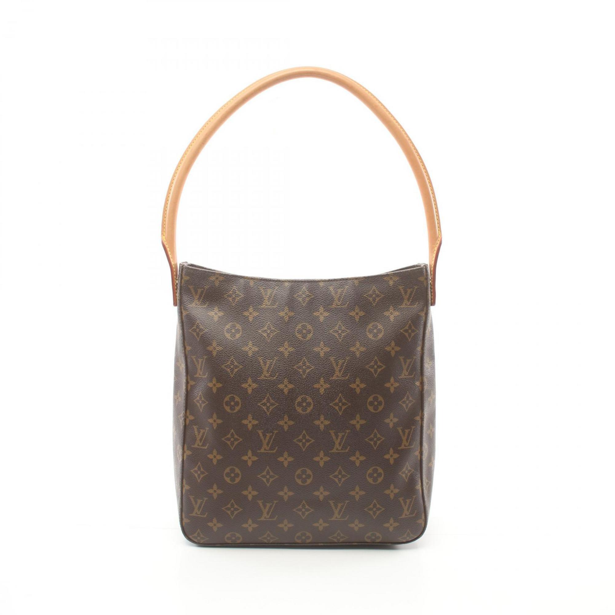 Louis Vuitton LOUIS VUITTON Looping GM Monogram Shoulder Bag Coated Canvas Leather Women's Brown M51145