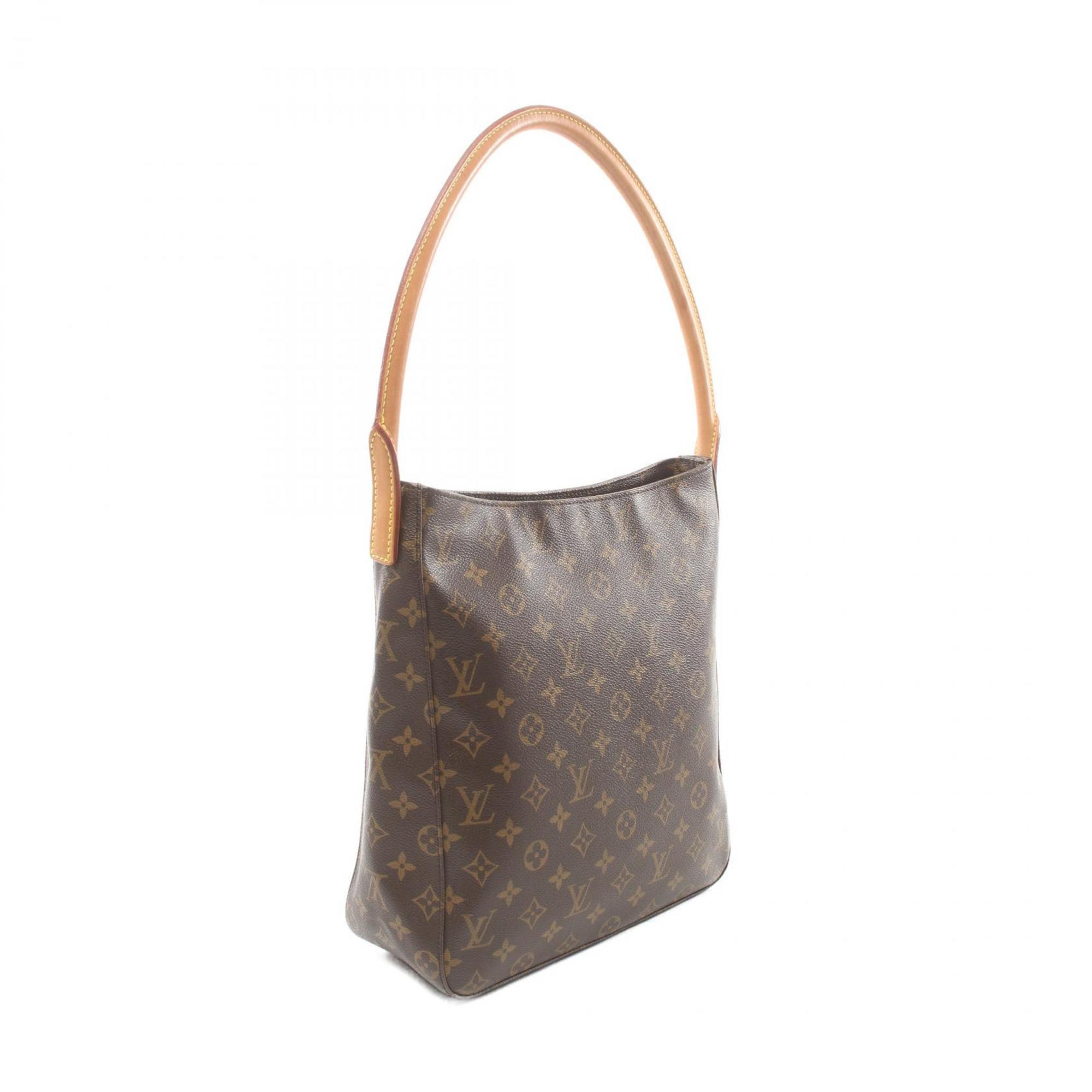 Louis Vuitton LOUIS VUITTON Looping GM Monogram Shoulder Bag Coated Canvas Leather Women's Brown M51145