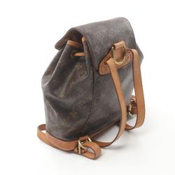 Louis Vuitton Montsouris MM Rucksack Backpack Bag Coated Canvas Leather Monogram Women's Brown M51136