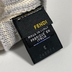 FENDI FF Gloves Wool Women's Grey